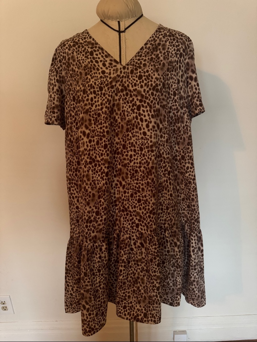 a new day Leopard Print Midi Dress in Brown and Tan